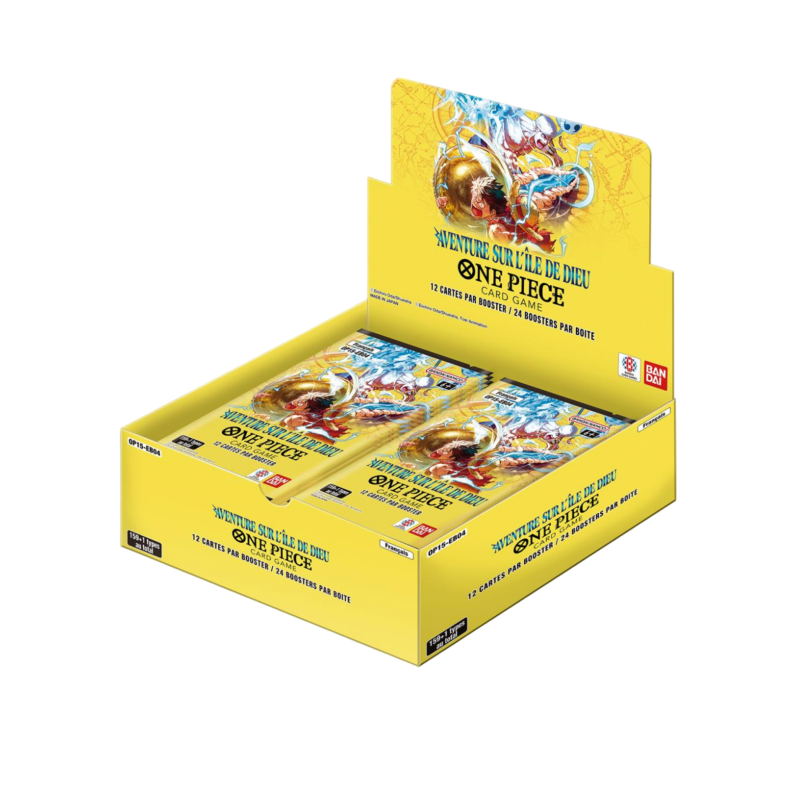 La display OP15 pour explorer l’Île de Dieu ! La Display One Piece OP-15 : Aventure sur l’Île de Dieu est le format idéal pour d