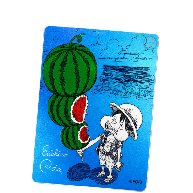 Carte Luffy (Pastèque) signature Eiichiro Oda