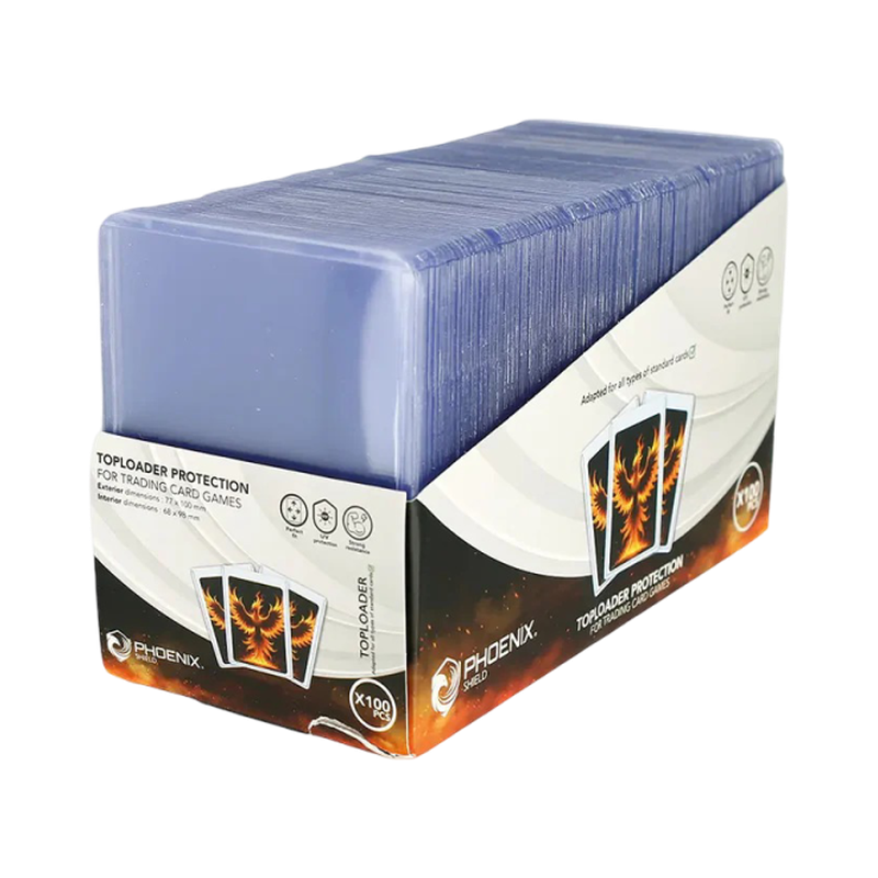 100 TOPLOADERS STANDARDS 35PT POUR CARTES — PHOENIX SHIELD