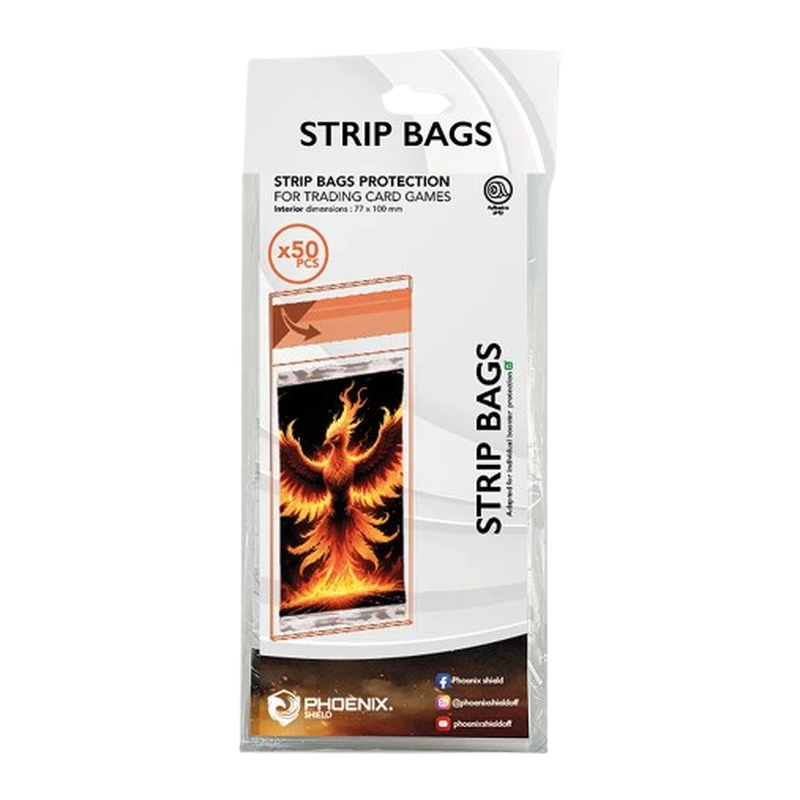 50 SLEEVES BOOSTERS STRIP BAGS — PHOENIX SHIELD