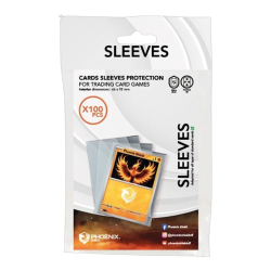 100 SLEEVES DE PROTECTION STANDARDS POUR CARTES — PHOENIX SHIELD