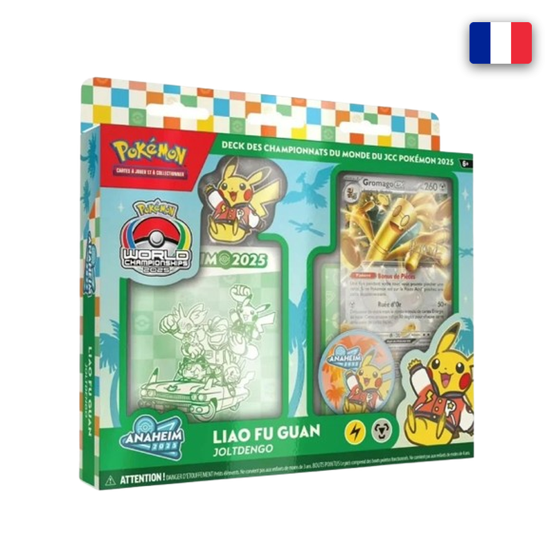 DECK DES CHAMPIONNATS DU MONDE 2025 LIAO FU GUAN « JOLTDENGO » — POKÉMON (FR)