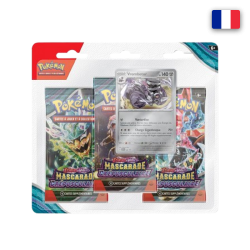 Tripack 3 boosters Mascarade Crépusculaire EV06 + carte promo Vrombotor Pokémon en français