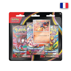 TRIPACK 3 BOOSTERS CHAOS ASCENDANT ME04 + CARTE PROMO REPTINCEL — POKÉMON (FR)