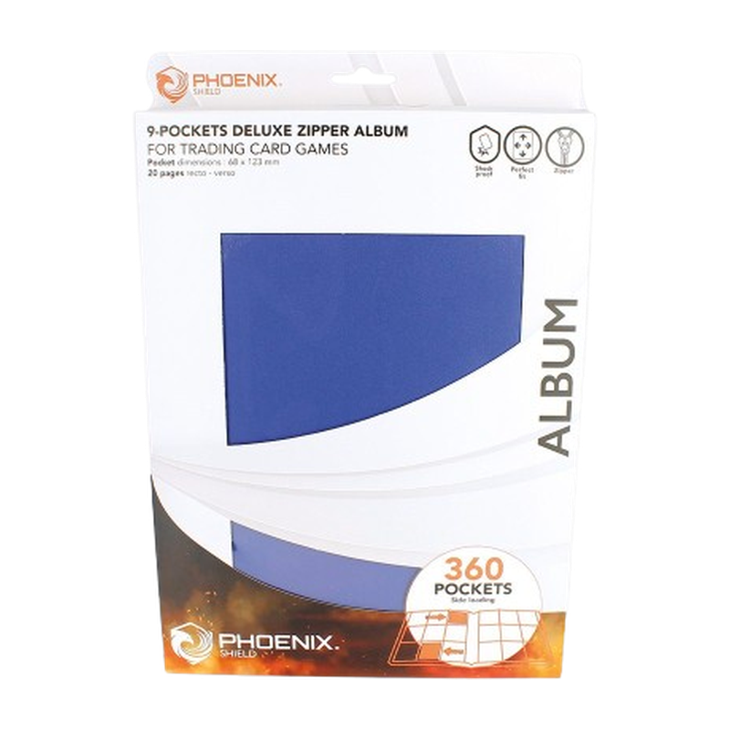 CLASSEUR ZIP DELUXE 9 POCHES 360 CARTES — PHOENIX SHIELD