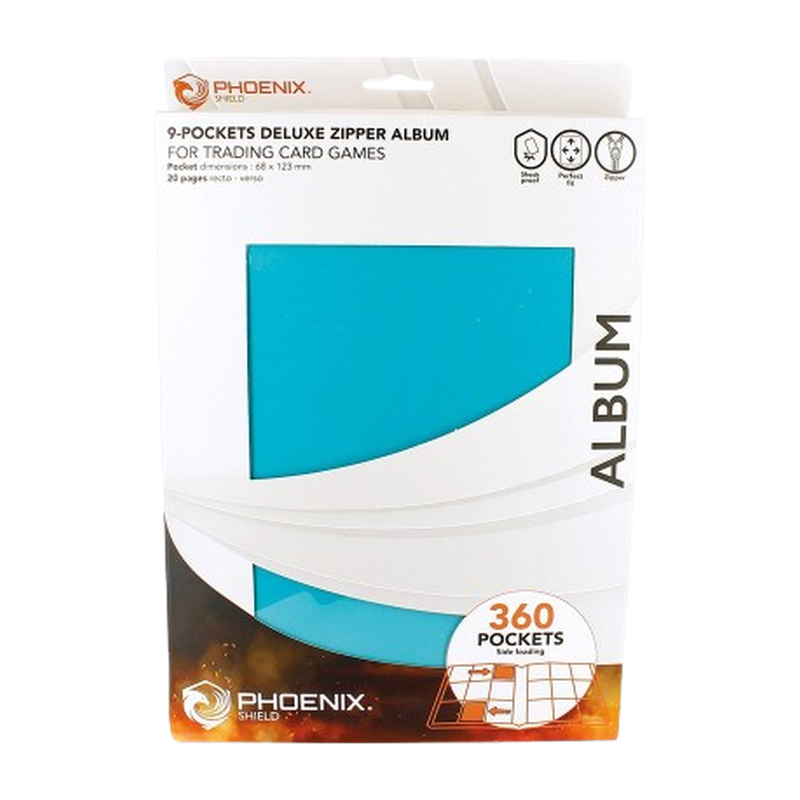 CLASSEUR ZIP DELUXE 9 POCHES 360 CARTES — PHOENIX SHIELD