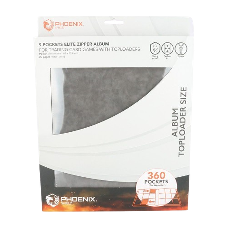 CLASSEUR TOPLOADERS ZIP ELITE 9 POCHES 360 CARTES — PHOENIX SHIELD