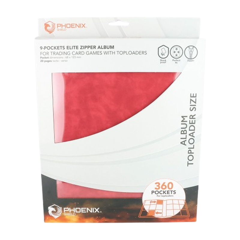 CLASSEUR TOPLOADERS ZIP ELITE 9 POCHES 360 CARTES — PHOENIX SHIELD