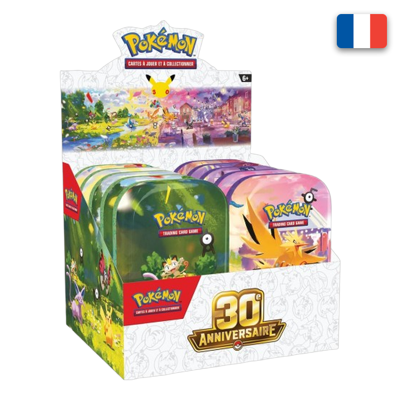 Display de 10 mini tins Pokémon 30e anniversaire (FR) | Skaltafelh TCG