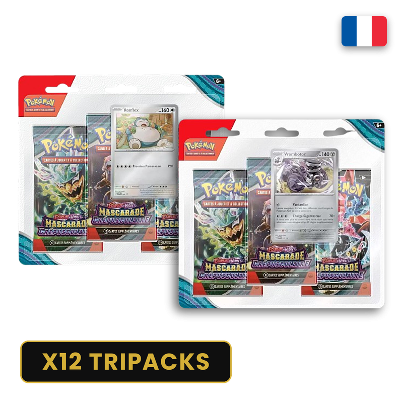 CASE DE 12 TRIPACKS POKÉMON EV06 (FR) — MASCARADE CRÉPUSCULAIRE