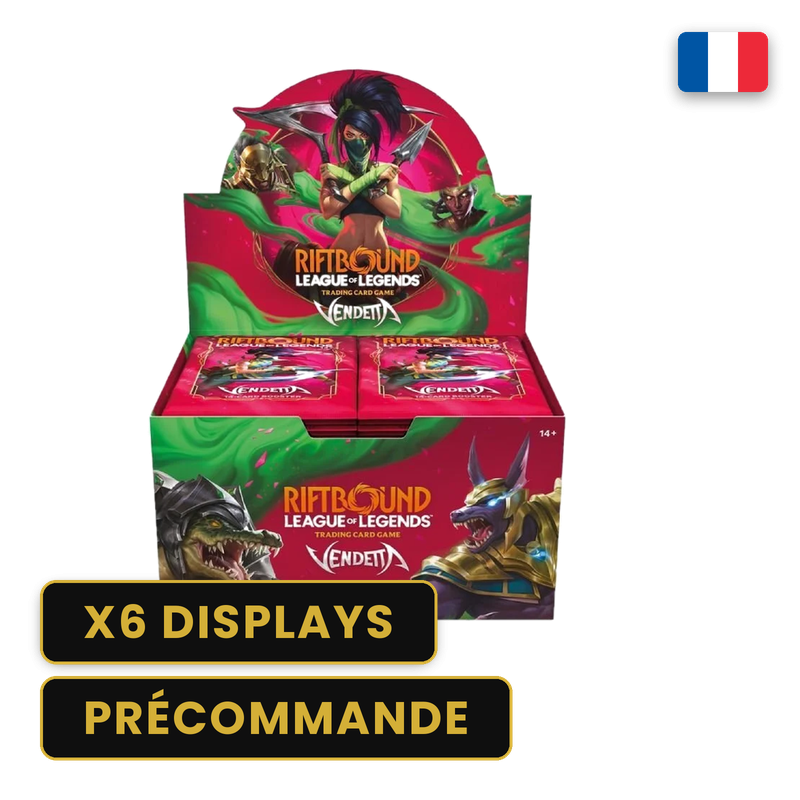 CASE DE 6 DISPLAYS RIFTBOUND VENDETTA (FR) — LEAGUE OF LEGENDS TCG