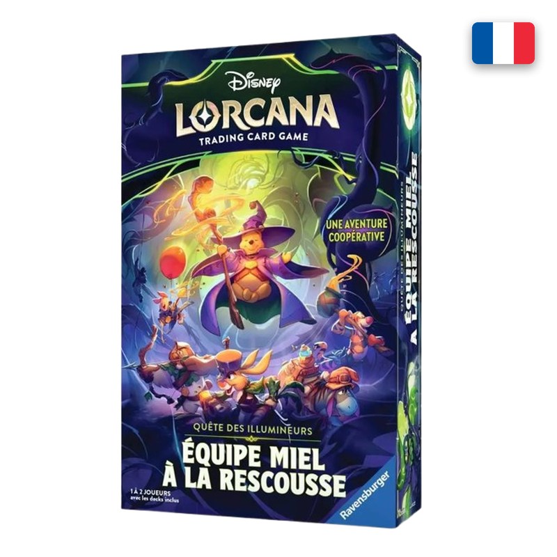 Coffret coopératif Lorcana Quête des Illumineurs Équipe Miel à la rescousse en français