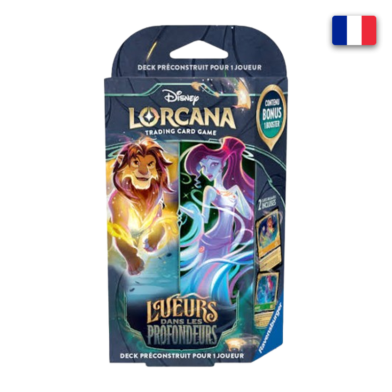 Deck de démarrage Disney Lorcana Chapitre 10 Lueurs dans les profondeurs (FR) : Simba et Mégara