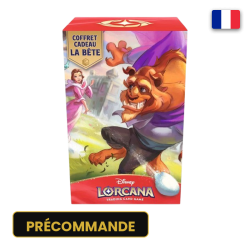 Coffret cadeau Disney Lorcana La Bête (FR) : 5 boosters, carte promo brillante et boîte de rangement
