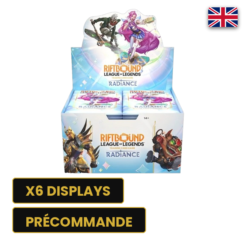 CASE DE 6 DISPLAYS RIFTBOUND RADIANCE (EN) — LEAGUE OF LEGENDS TCG